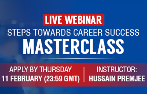 Live Webinar: Steps towards Career Success Masterclass